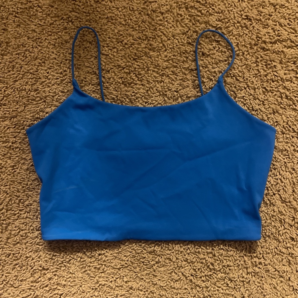 Blue Women's Spaghetti Strap Top